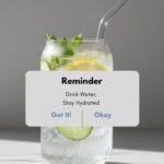 set a reminder to drink water