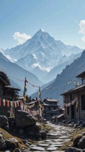 Annapurna Base Camp Nepal surrounded by majestic Himalayan mountains